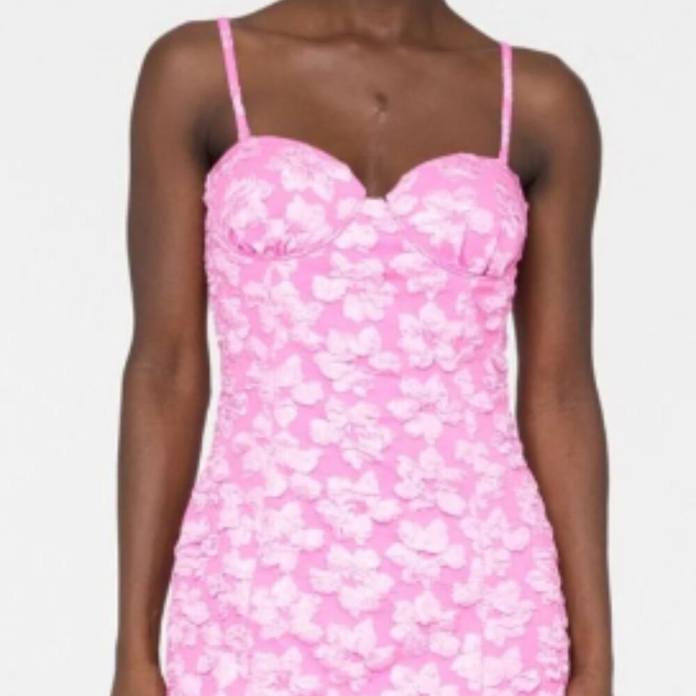 ROTATE BIRGER CHRISTENSEN Berta floral cloqué mini dress